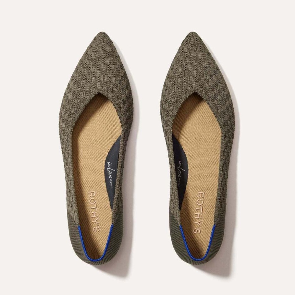 Rothy's The Point II Flats in Safari Basketweave
